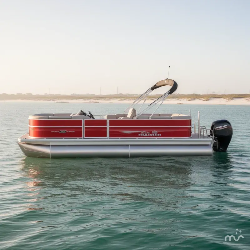 Slide: The Image of Sun Tracker Party Barge 22 DLX 2026 - 1