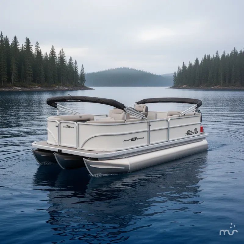 Slide: The Image of Sun Tracker Party Barge 16 DLX 2026 - 3