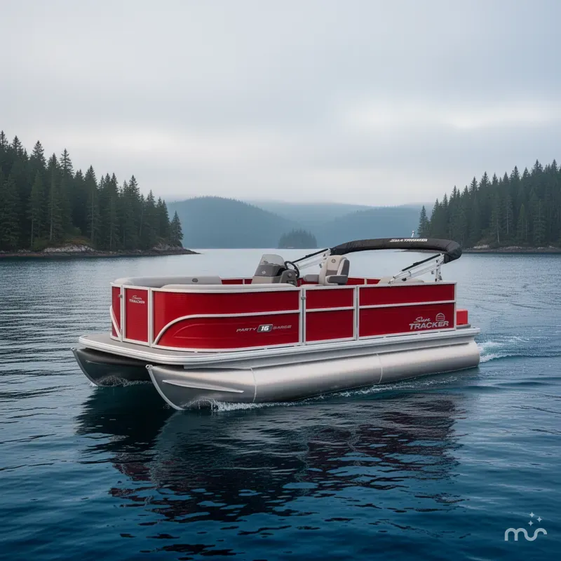 Slide: The Image of Sun Tracker Party Barge 16 DLX 2026 - 4