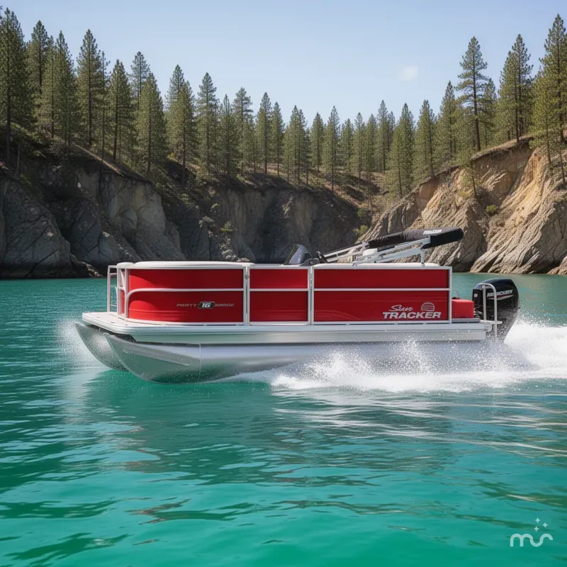 Slide: The Image of Sun Tracker Party Barge 16 DLX 2026 - 4