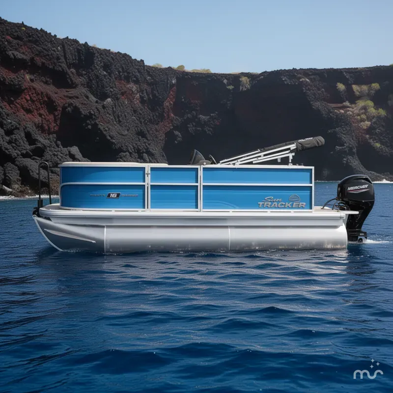 Slide: The Image of Sun Tracker Party Barge 16 DLX 2026 - 2
