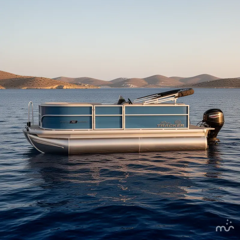 Slide: The Image of Sun Tracker Party Barge 16 DLX 2026 - 2
