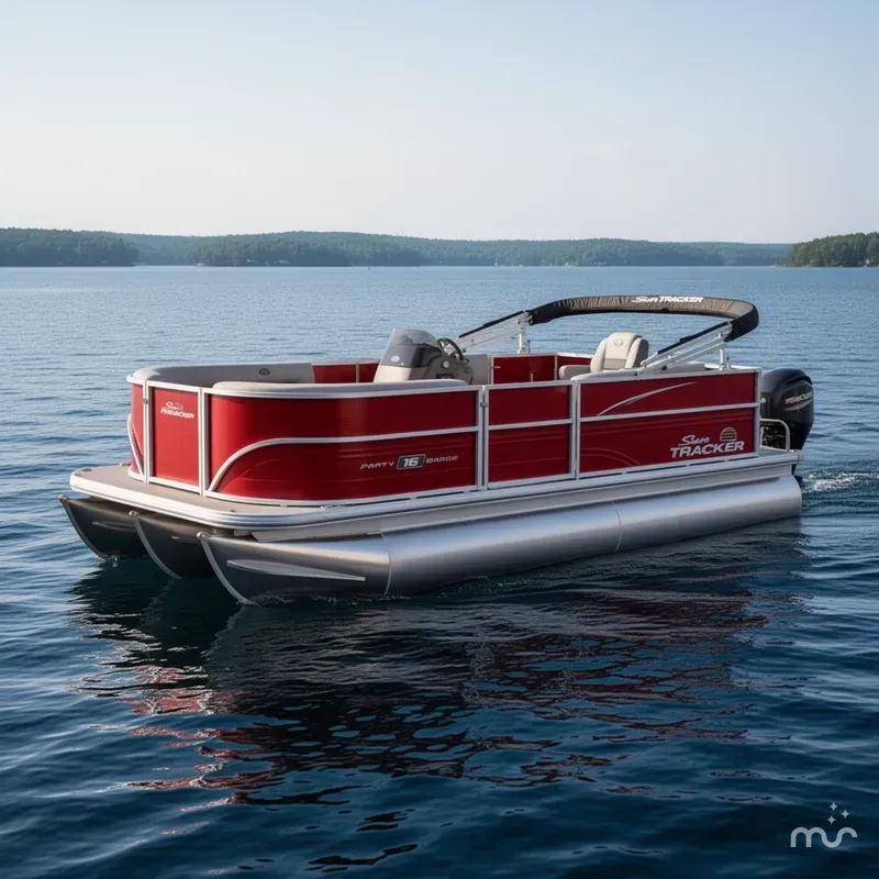 Slide: The Image of Sun Tracker Party Barge 16 DLX 2026 - 0