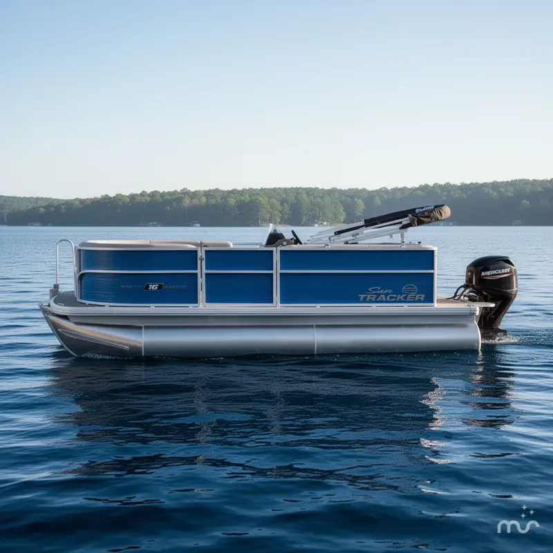 Slide: The Image of Sun Tracker Party Barge 16 DLX 2026 - 1