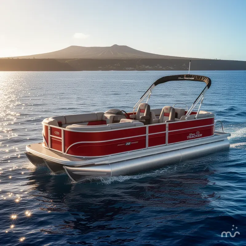 Slide: The Image of Sun Tracker Party Barge 22 DLX 2026 - 4