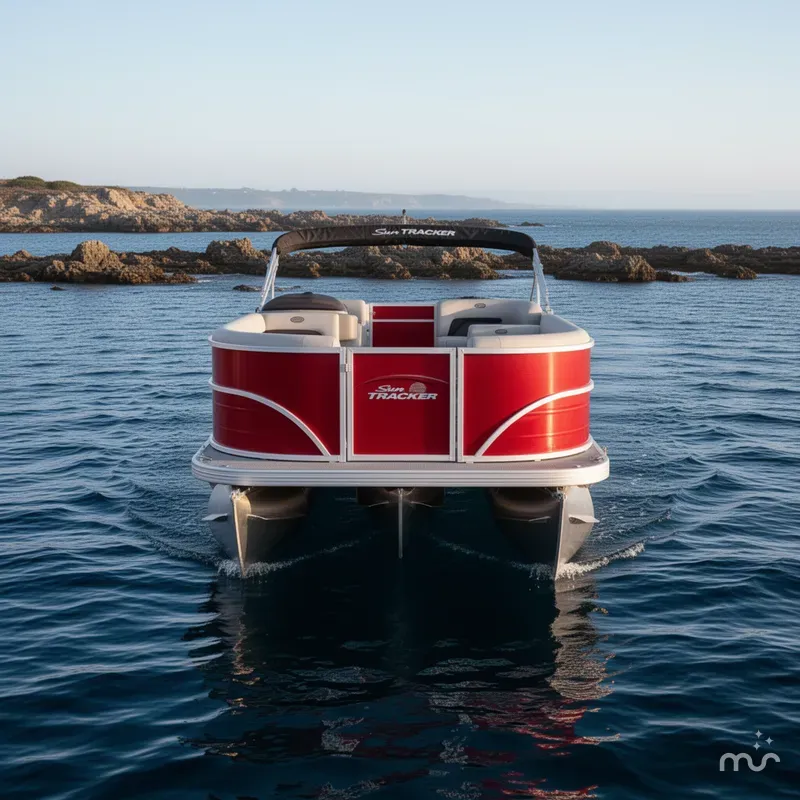 Slide: The Image of Sun Tracker Party Barge 18 DLX 2026 - 1