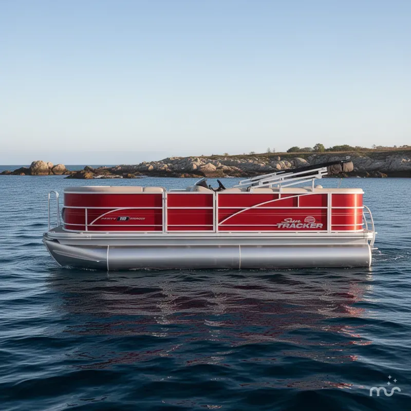 Slide: The Image of Sun Tracker Party Barge 18 DLX 2026 - 2