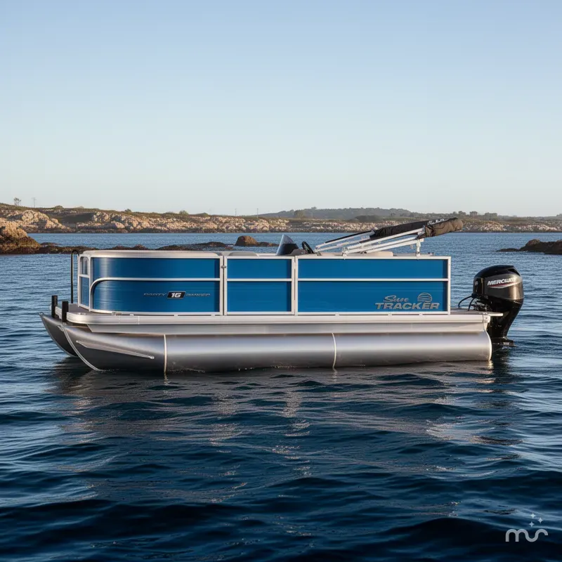 Slide: The Image of Sun Tracker Party Barge 16 DLX 2026 - 2