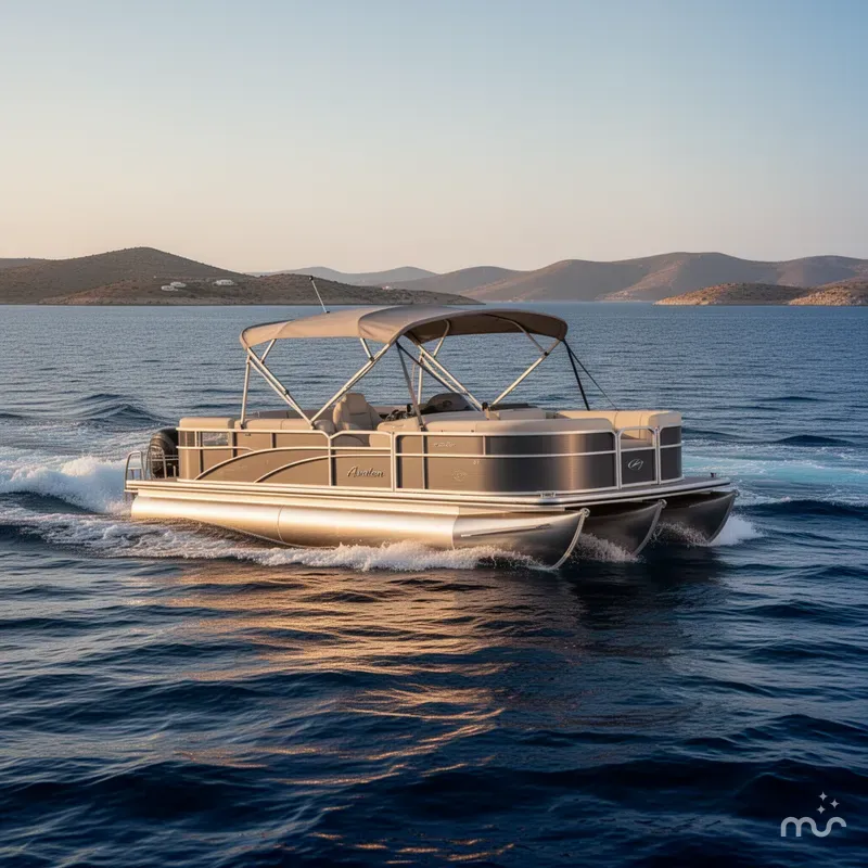Slide: The Image of Avalon 27' Catalina Platinum Funship Entertainer w/ 250HP Mercury! 2025 - 2