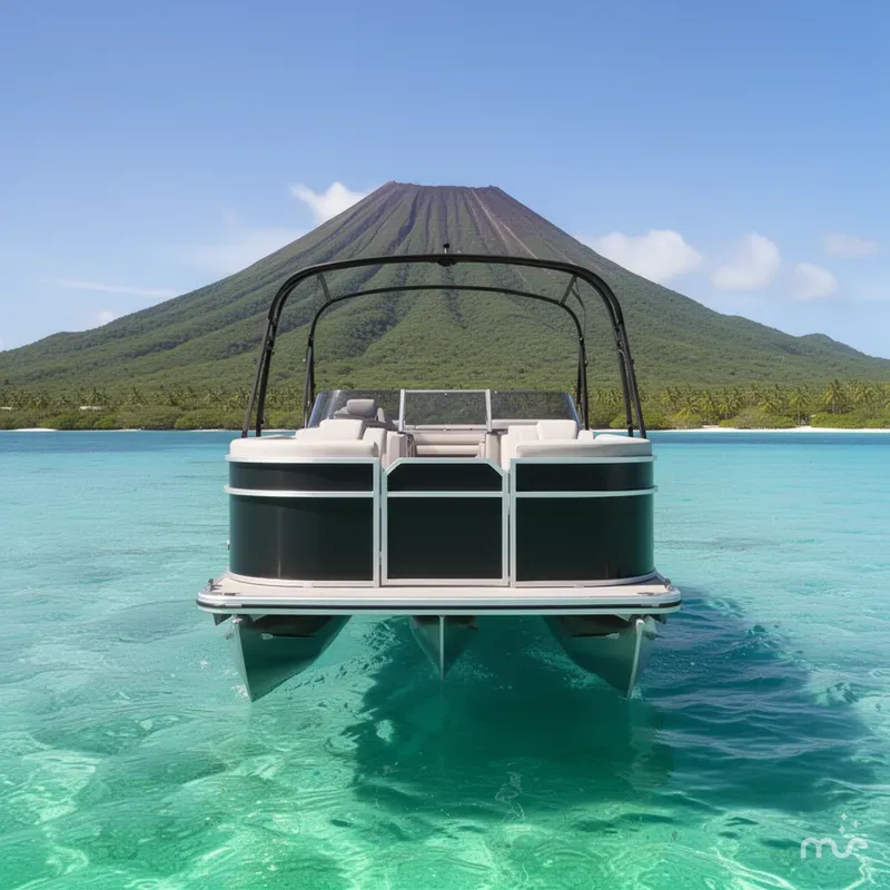 Slide: The Image of Avalon Catalina 25' Quad Lounge Windshield Triple-Toon 2026 - 3