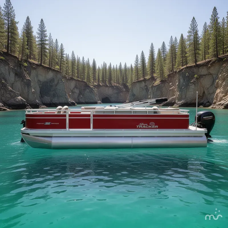 Slide: The Image of Sun Tracker Fishin' Barge 22 DLX 2026 - 2