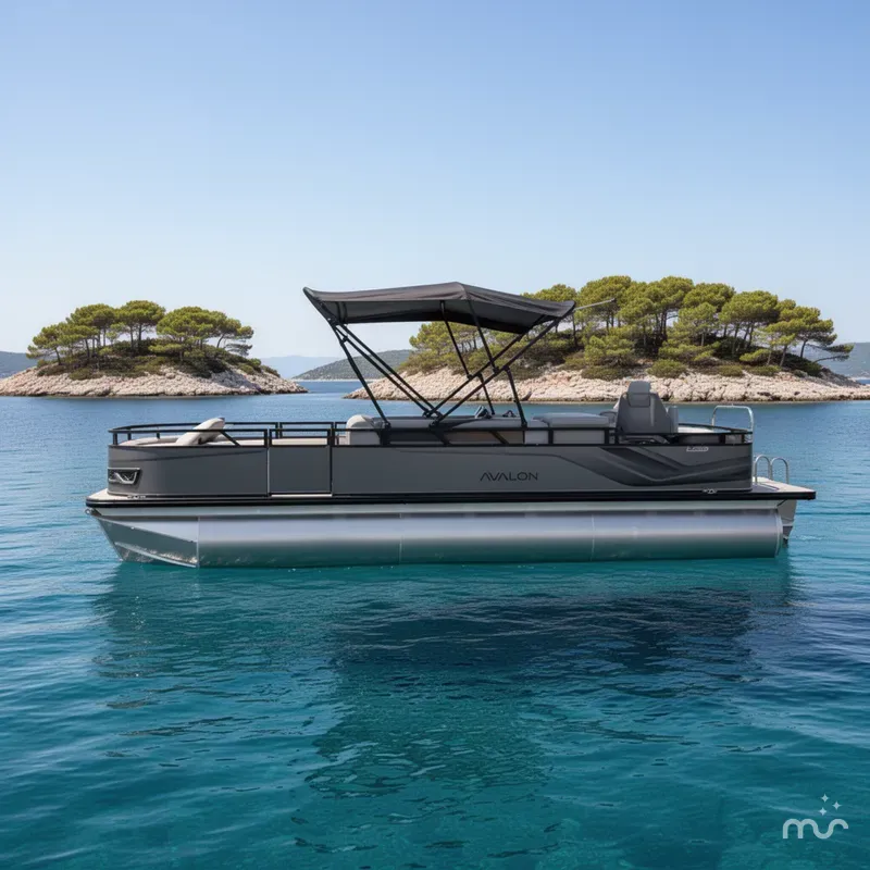 Slide: The Image of Avalon Venture 85 Rear Fish - 23' 2025 - 2