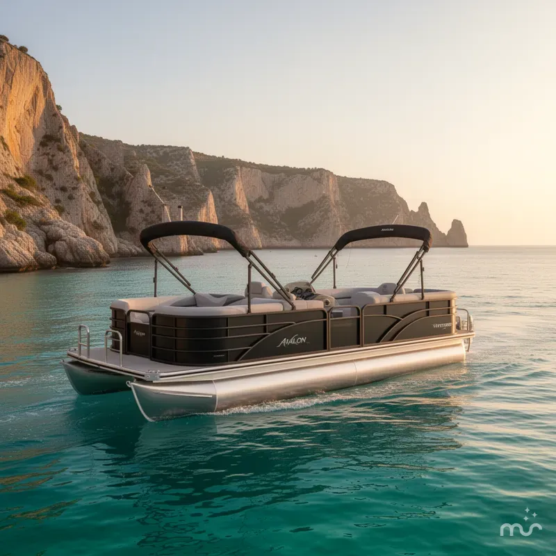 Slide: The Image of Avalon Venture 85 Rear Fish - 23' 2025 - 2