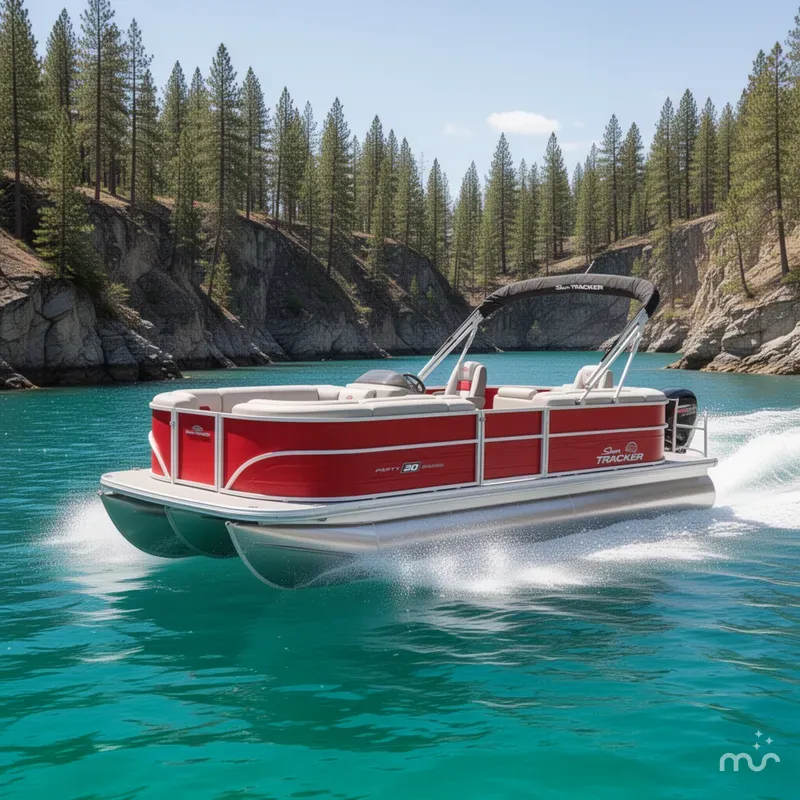 Slide: The Image of Sun Tracker Party Barge 20 DLX 2026 - 4