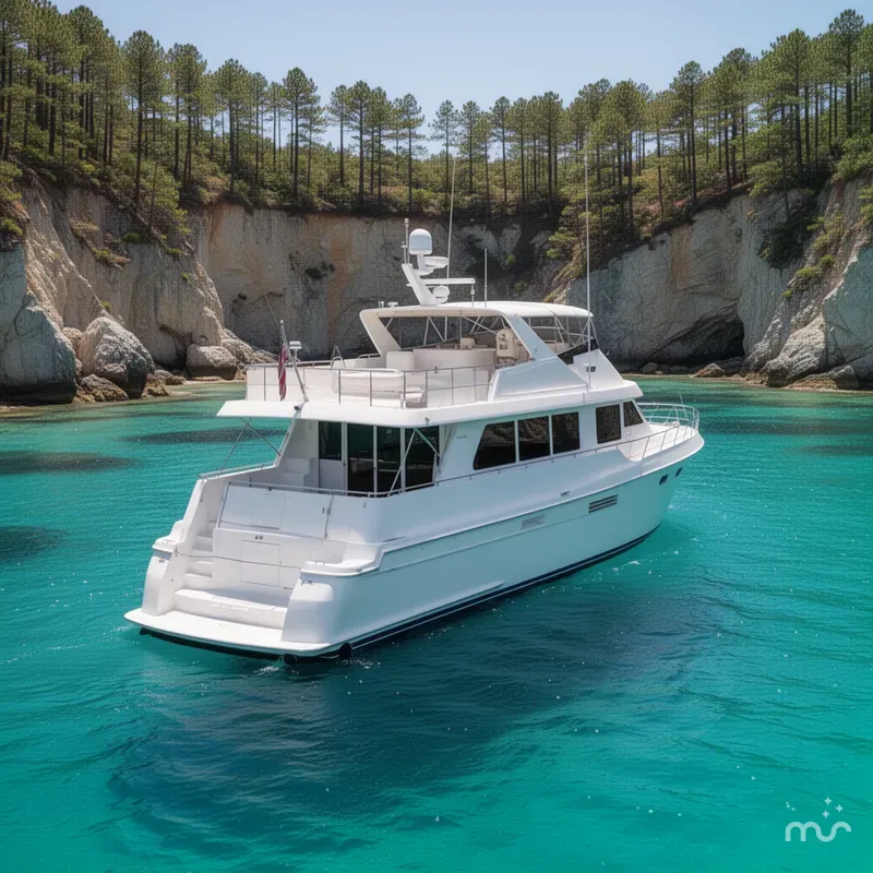 Slide: The Image of Hatteras 74 Cockpit Motor Yacht 2000 - 3