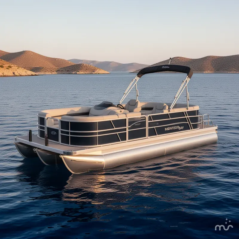 Slide: The Image of Montego Bay 8522 Quad Lounger BR Deluxe Pontoon 2026 - 2