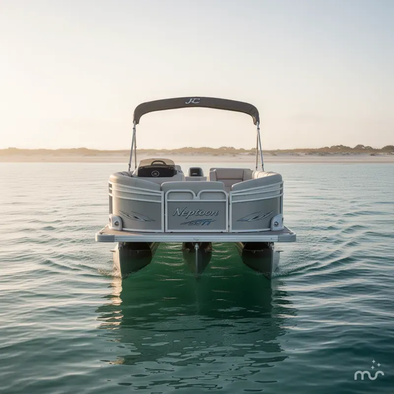Slide: The Image of JC Manufacturing Neptoon 25TT Sport w/Suzuki 250HP Engine and Trailer 2015 - 1