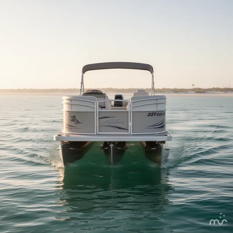 Slide: The Image of JC Manufacturing Neptoon 25TT Sport w/Suzuki 250HP Engine and Trailer 2015 - 2