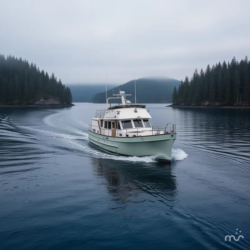 Slide: The Image of Marine Trader Tri-Cabin 44 1978 - 2