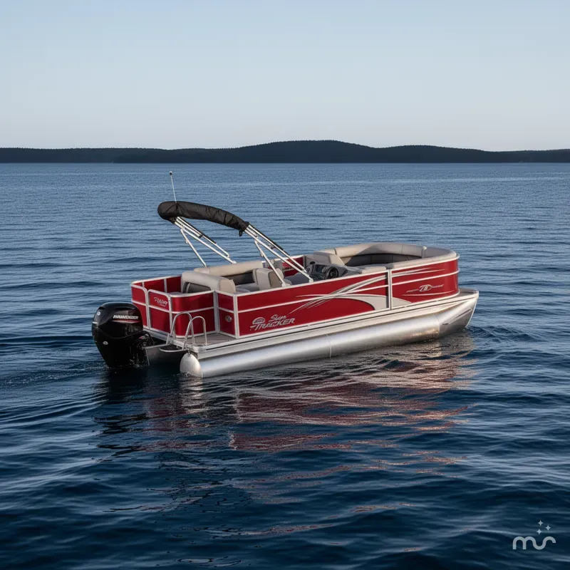 Slide: The Image of Sun Tracker Party Barge 18 DLX 2026 - 0