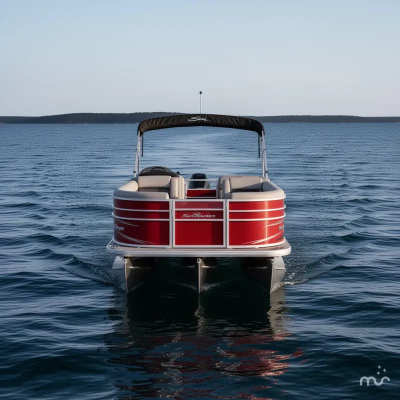 Slide: The Image of Sun Tracker Party Barge 18 DLX 2026 - 2