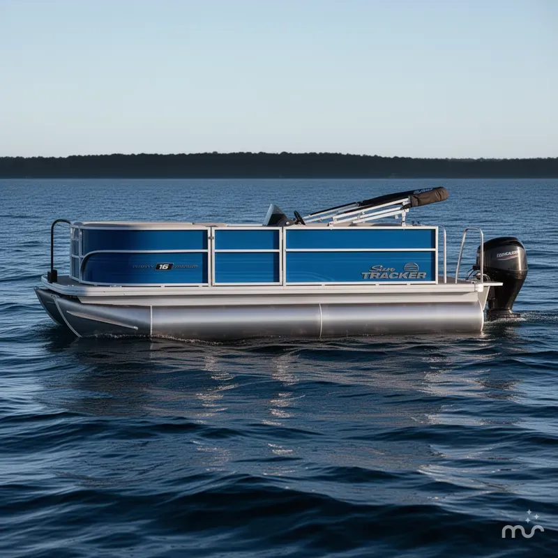Slide: The Image of Sun Tracker Party Barge 16 DLX 2026 - 0