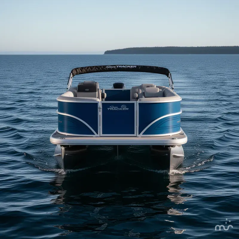 Slide: The Image of Sun Tracker Party Barge 16 DLX 2026 - 1