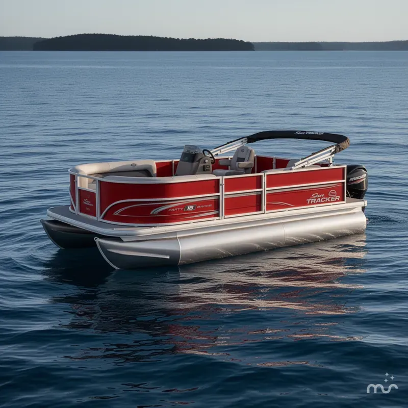 Slide: The Image of Sun Tracker Party Barge 16 DLX 2026 - 2