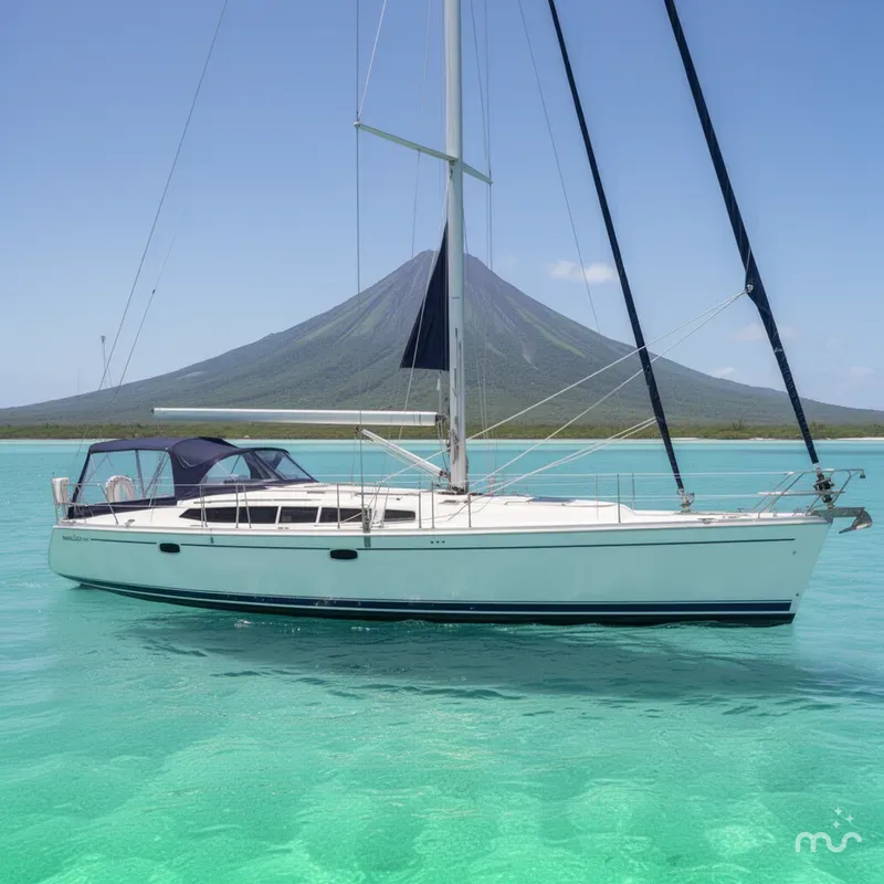 Slide: The Image of Marlow-Hunter 50 aft cabin 2013 - 2