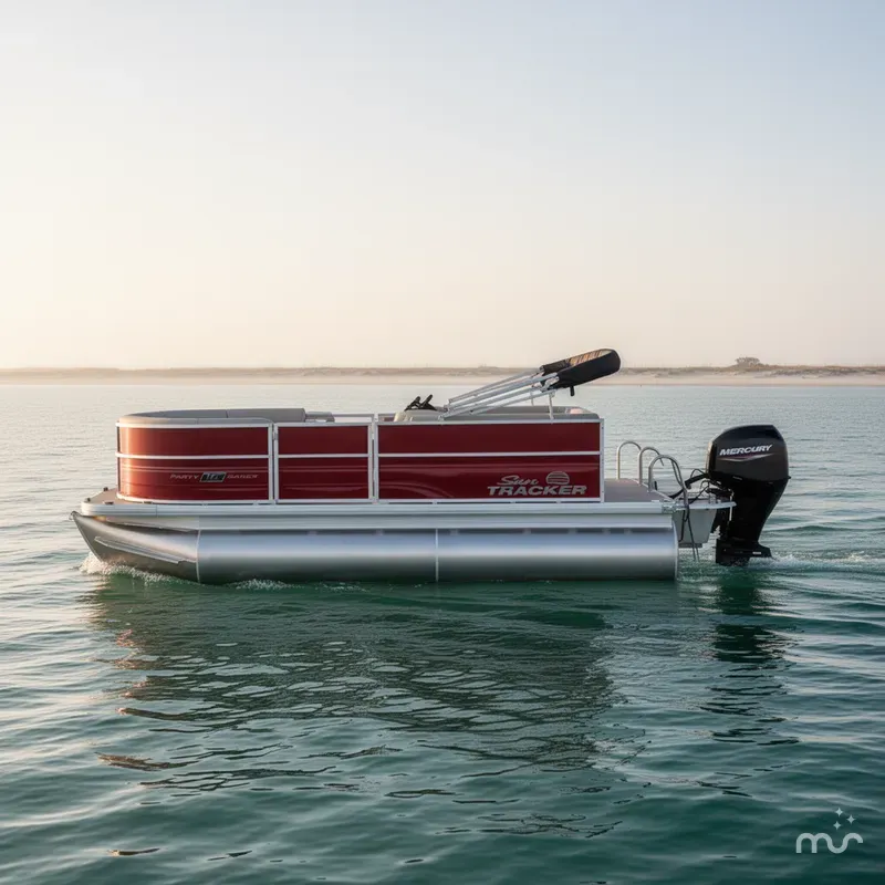 Slide: The Image of Sun Tracker Party Barge 16 DLX 2026 - 2