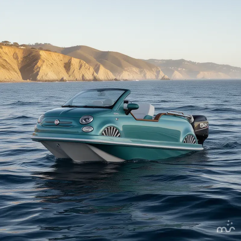 Slide: The Image of Car Off-Shore Fiat 500 Classic 2025 - 0