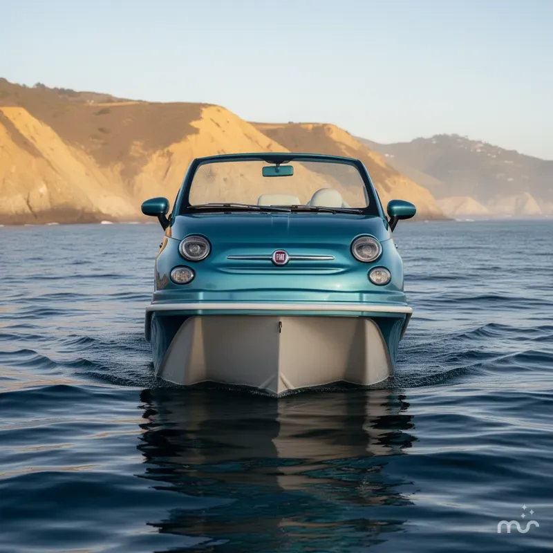 Slide: The Image of Car Off-Shore Fiat 500 Classic 2025 - 1