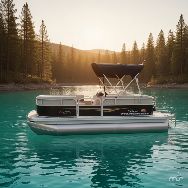 Slide: The Image of Sun Tracker Party Barge 16 DLX 2026 - 2