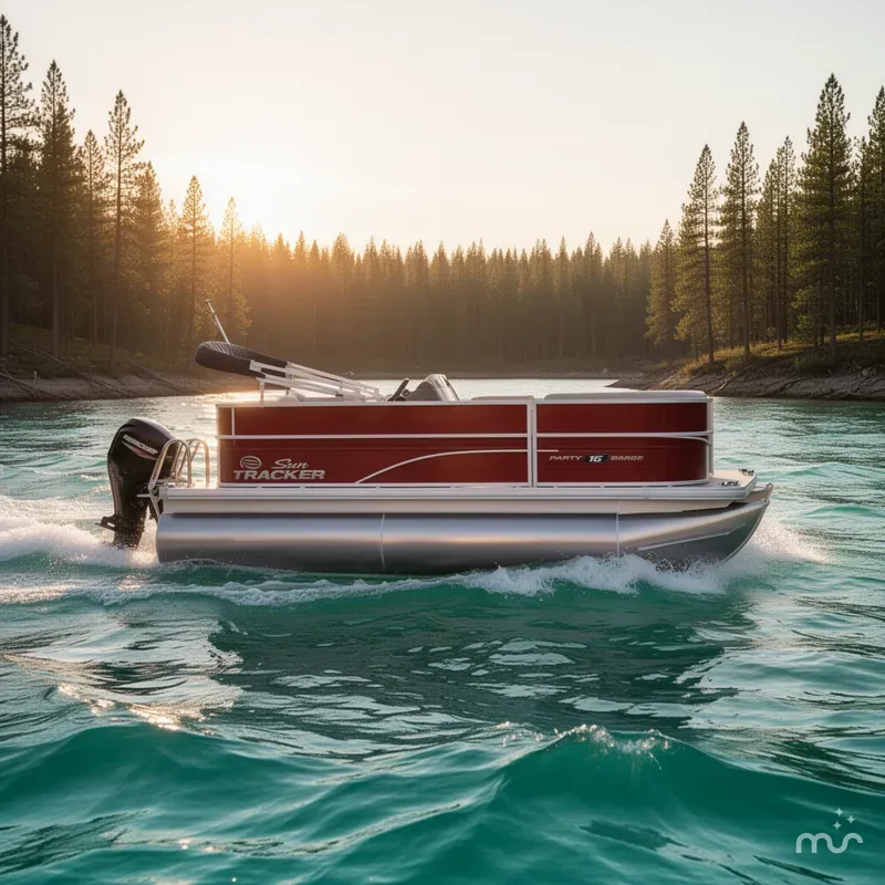 Slide: The Image of Sun Tracker Party Barge 16 DLX 2026 - 4