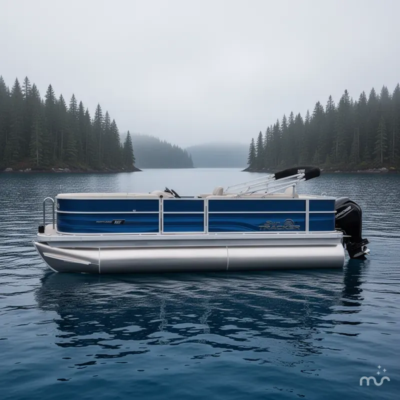 Slide: The Image of Sun Tracker Party Barge 18 DLX 2026 - 2
