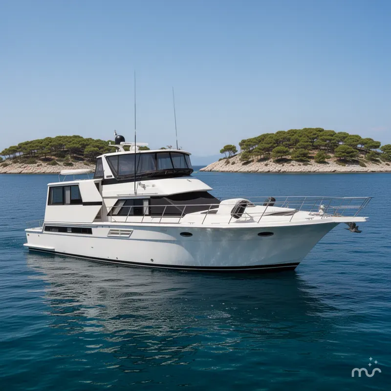 Slide: The Image of Californian 55 Cockpit Motor Yacht 1991 - 2