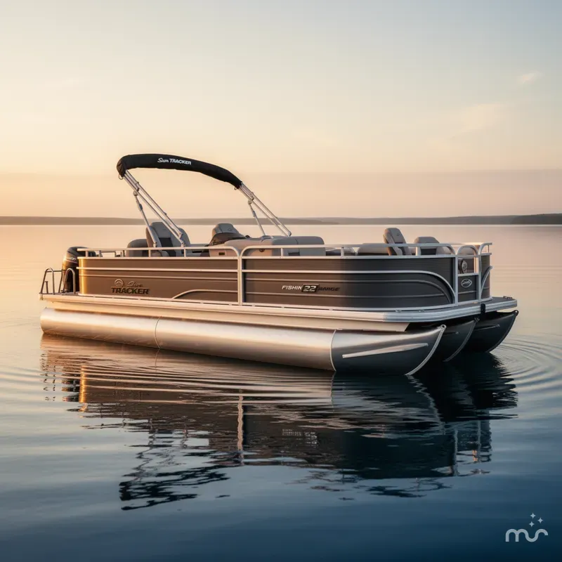 Slide: The Image of Sun Tracker FISHIN' BARGE 22 DLX w/150HP Mercury 4 Stroke 2026 - 0
