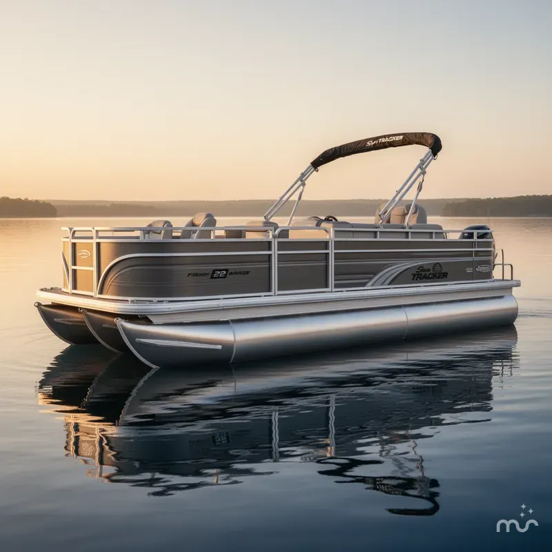 Slide: The Image of Sun Tracker FISHIN' BARGE 22 DLX w/150HP Mercury 4 Stroke 2026 - 1