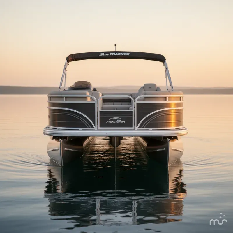 Slide: The Image of Sun Tracker FISHIN' BARGE 22 DLX w/150HP Mercury 4 Stroke 2026 - 3