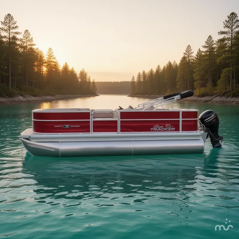 Slide: The Image of Sun Tracker Party Barge 18 DLX 2026 - 2