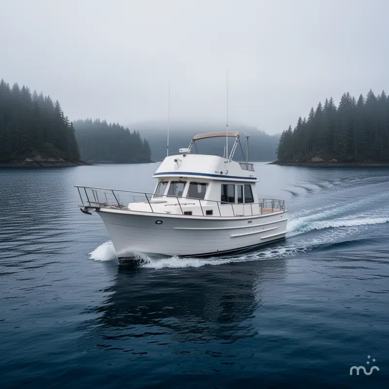 Slide: The Image of Custom Present 38 Double Cabin Trawler 1983 - 2