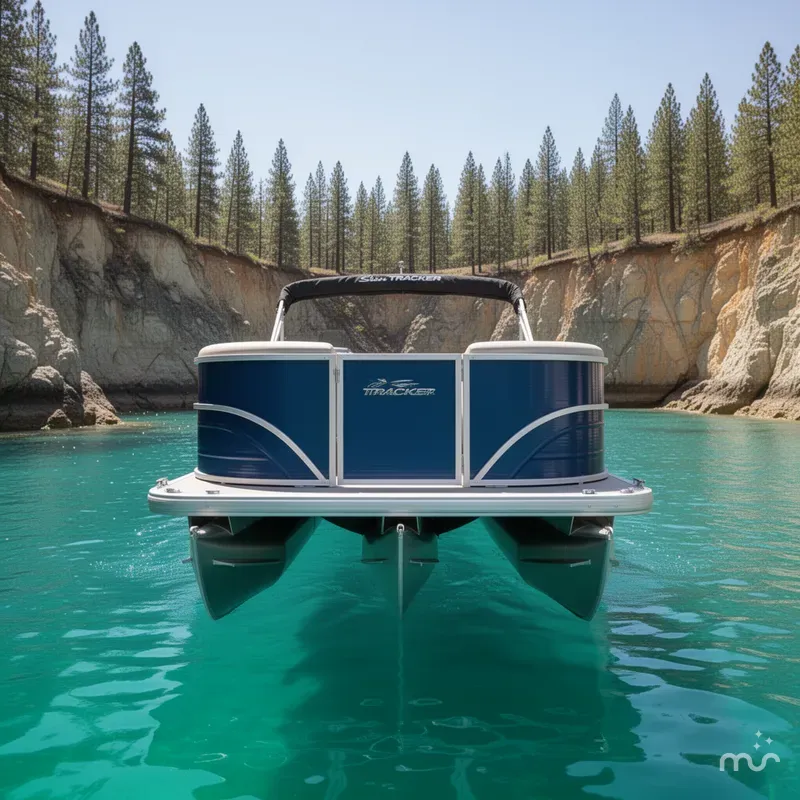 Slide: The Image of Sun Tracker Party Barge 16 DLX 2026 - 1