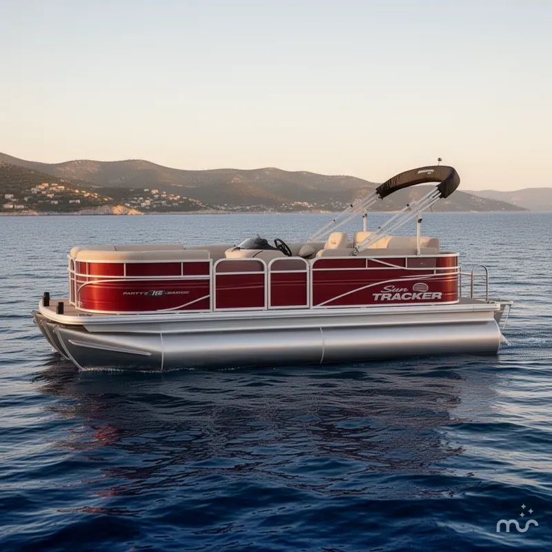 Slide: The Image of Sun Tracker Party Barge 16 DLX 2026 - 2