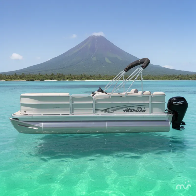 Slide: The Image of Sun Tracker Party Barge 18 DLX 2026 - 2