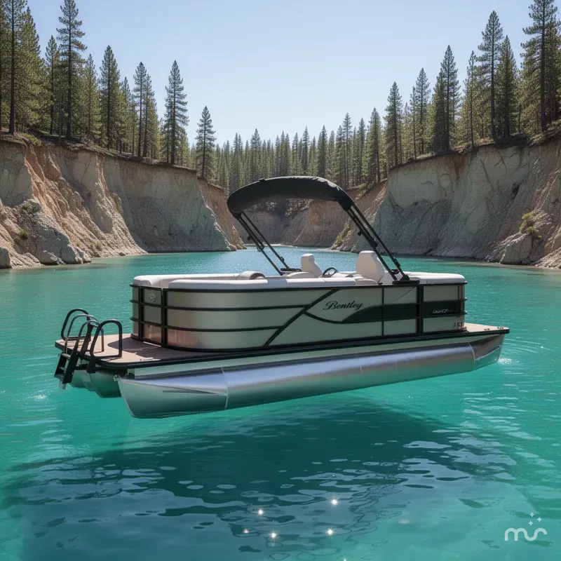 Slide: The Image of Bentley Pontoons Legacy 240 Navigator 2026 - 2