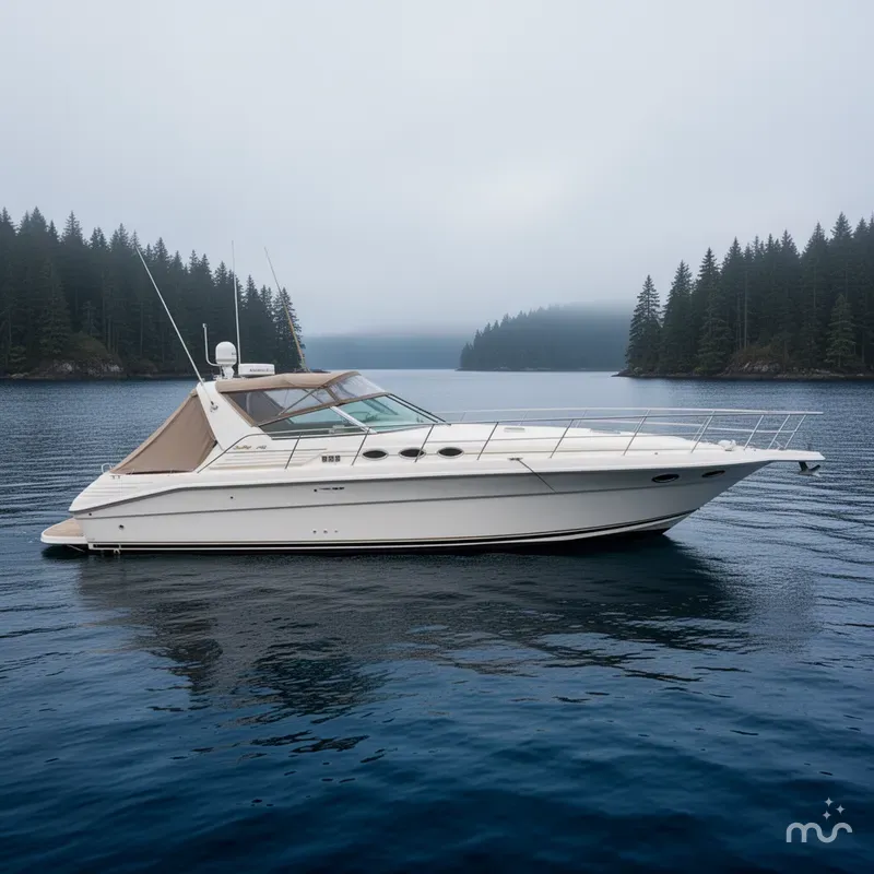 Slide: The Image of Sea Ray 400 Express Cruiser 1995 - 2