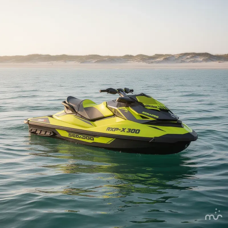 Slide: The Image of Sea-Doo RXP-X 300 Neon Yellow And Lava Grey 2019 - 2