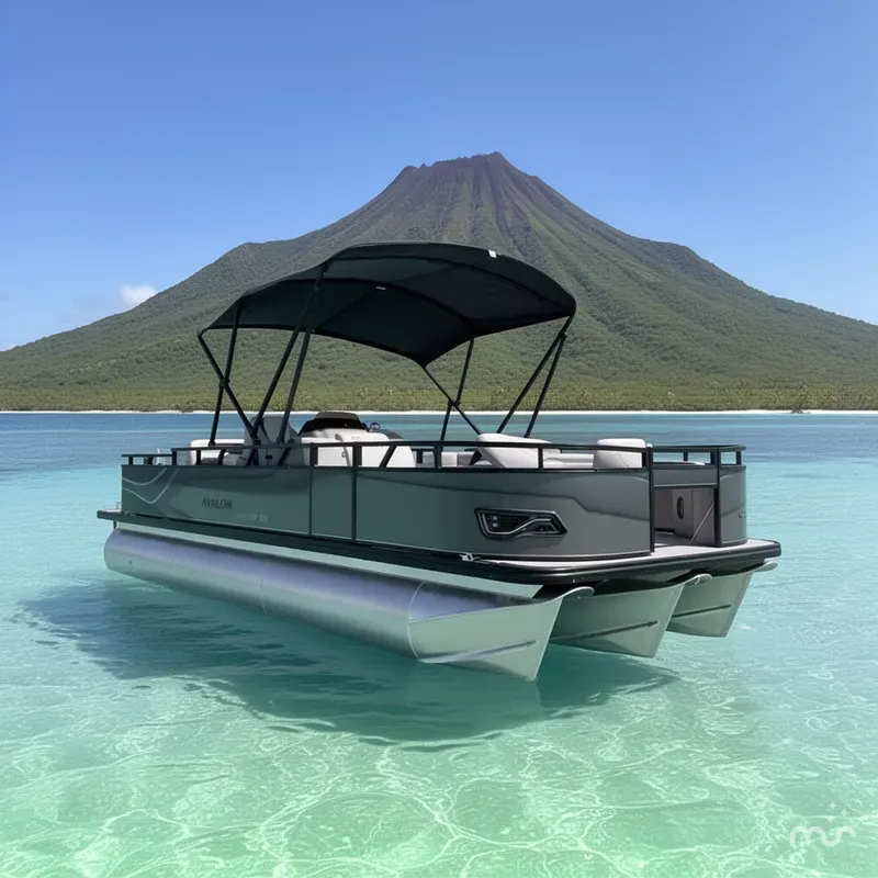 Slide: The Image of Avalon Venture 85 Rear Fish - 23' 2025 - 2