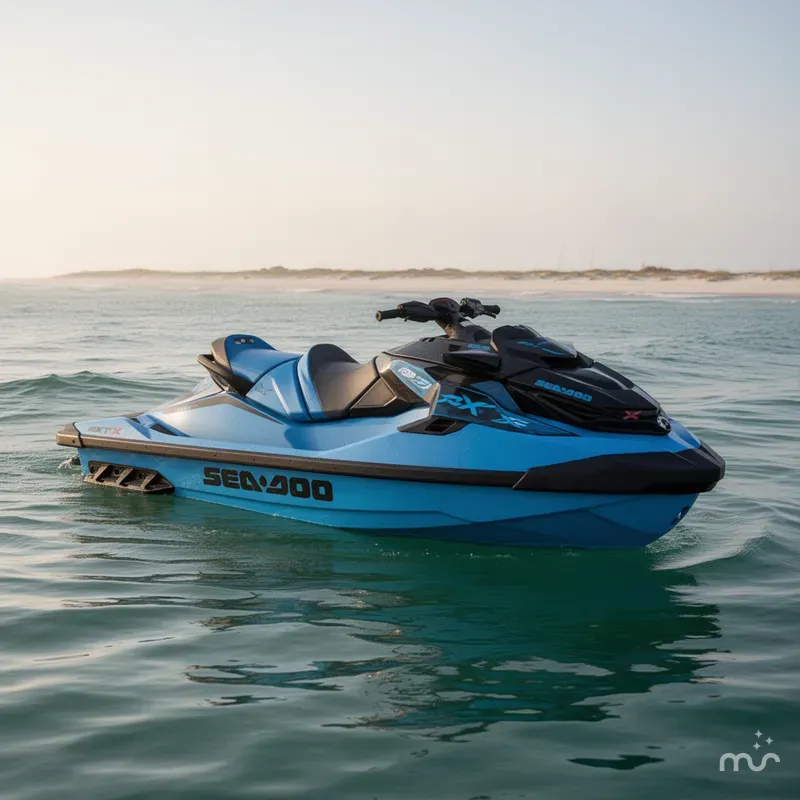Slide: The Image of Sea-Doo RXT-X™ 325 Gulfstream Blue Premium 2026 - 0