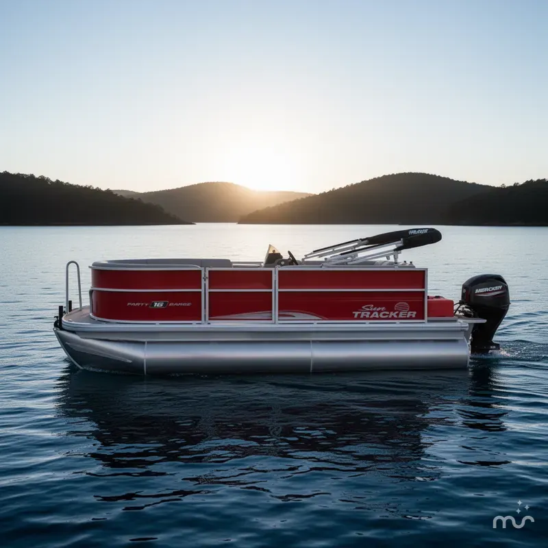 Slide: The Image of Sun Tracker Party Barge 16 DLX 2026 - 2